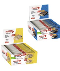 Premier Protein – High Protein Bars – Crispy Peach und Cookie (16x40g) für Athleten auf der Jagd nach Kraft und Energie