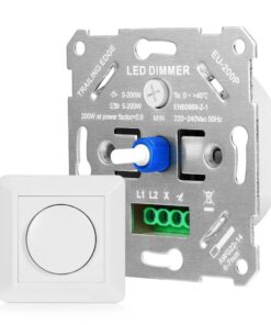 LED Dimmer Schalter 230V Cremeweiß für Markenschalterprogramme | LED Dimmbarer Schalter 230V Cremeweiß, kompatibel mit
