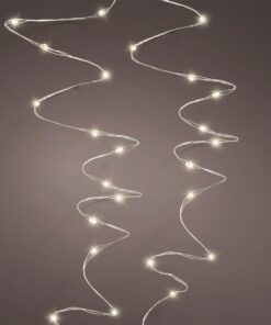 Spetebo LED Draht Lichterkette 5 m - 100 LED/warmweiß - Deko Beleuchtung für Außen - 8 Funktionen - Batteriebetrieben au