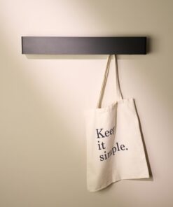 Designfabrik Hamburg Garderobenhaken für moderne Zimmer | Wandmontage Garderobe with Versteckten Haken | Schwarz metalle
