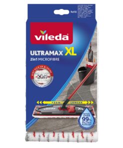 Vileda Ultramax XL Bodenwischer Ersatzbezug, extrabreiter Wischmopp Bezug Ultramat_Ultramax, Mikrofasern, für alle Hartb