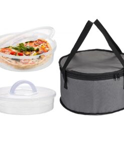 SUMTree Pizza Transportbox Set Grau Isoliert für Dessert & Pasteten Außendurchmesser 30,5 cm