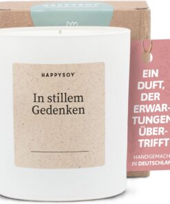 Geschenk für Trauernde - Trauerkerze Handgemachte Sojawachs Duftkerze Weiß Trost Geschenke