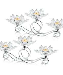 kristall-votivkerzenhalter mit 3 armen, hochzeitstisch-dekor, zimmer-deckung (Silber, 2 Stück - 3 Arme) kristall-lot