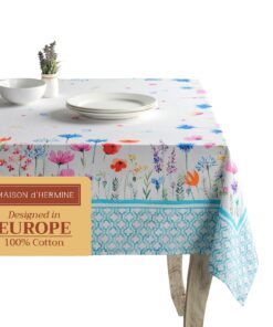 Maison d' Hermine Blume 100% Baumwolle Tischdecke für die Familie im Freien OEKO-TEX STANDARD 100