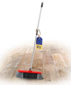 Novaliv Zimmerbesen 30 cm - Feine Kunstborsten - Rot - Telestiel 130 cm - Spinnweben- & Saalbesen - Magic Broom