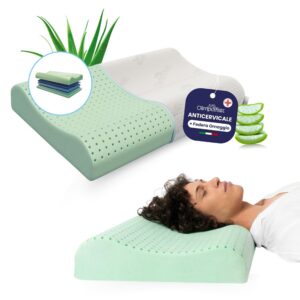 OlimpoFLEX Selbstformendes BioCervicale Kissen für Nackenschmerzen | Art. Artemide | 100% Bio, Aloe Vera