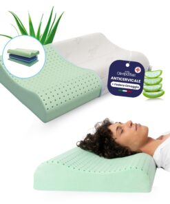 OlimpoFLEX Selbstformendes BioCervicale Kissen für Nackenschmerzen | Art. Artemide | 100% Bio, Aloe Vera