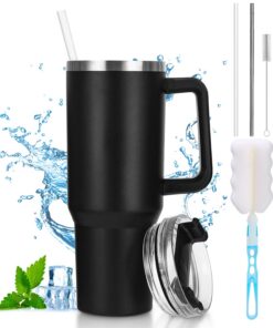 Toaren 1200ml Thermobecher, Thermo Tumbler mit Isolierung, Doppelwandiger Edelstahl Vakuumflasche, Autobecher für kalte