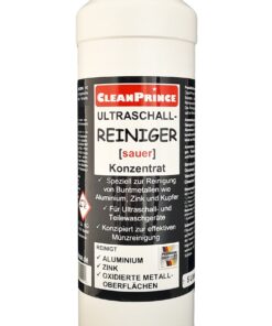 CleanPrince Ultraschallreiniger - Buntmetalle Reinigen | Hochwertiger Konzentrat - Aluminium, Zink, Kupfer, Münzen | Oxi