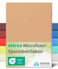 ETÉREA Mikrofaserverdichtete Spannbettlaken 80x160cm - ATMUNGSAKTIV - OEKOTEX Mikrofaserverdichtete Spannbettlaken 80x18