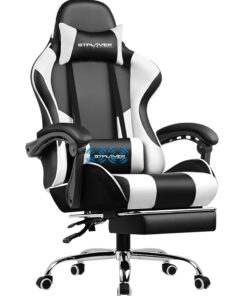 GTPLAYER Gaming Stuhl + Massage + Ergonomischer + Gamer + Büros + weiß