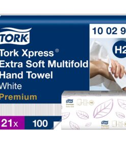 Tork Xpress extra weiche Multifold Papierhandtücher - umweltschonend und saugfähig für H2 Premium Handtuchspender - 21 x
