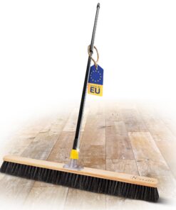 Novaliv Rosshaarmischungskehrtisch I 80 cm Teleskop I Feinstaubbesen für Werkstatt und Hof