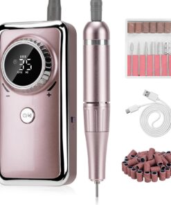 Madenia Nagelfräser Akku-Fräser für Acrylnägel Professionell Maniküre Salon & Zuhause 35000 U/min Rosa Madenia Nagelfr