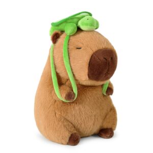 Kuscheltier Capybara mit Schildkröte - Perfect Geschenk für Kinder (25cm)