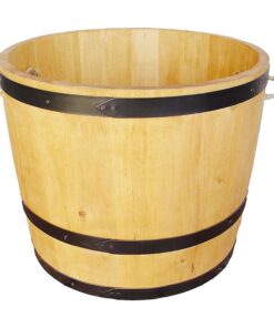 weeco Holzfass Blumentopf 40x50 cm - Hölzerner Pflanzentopf aus halbem Fass