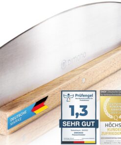 Dimono® Profi Pizzaschneider + extrem scharfe 35 cm Edelstahl Klinge + Holz-Griff für Profis