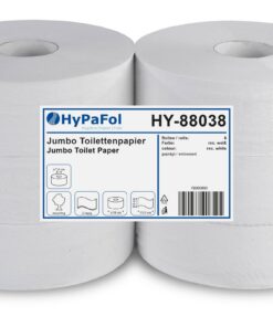 Hypafol Toilettenpapier Jumbo Rolle 2-Lagig | extra große 6 Rollen (1413 Blatt pro Rolle) für Familie | Recycling, Stark
