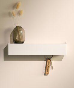 Designfabrik Hamburg Schlüsselbrett | Minimalistisches Design | Schlüsselhalter zur Wandmontage aus Metall | Weiß
