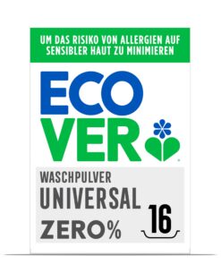 Ecover Zero Waschmittel Pulver, sensibel für Allergiker und empfindliche Haut, 16 Waschladungen, 1,2 kg