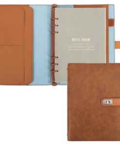 Skycase A5 Ringbuch aus PU-Leder – Elegantes Notizbuch für Büro und Schule – Nachfüllbarer Planer & Ordner – Braun