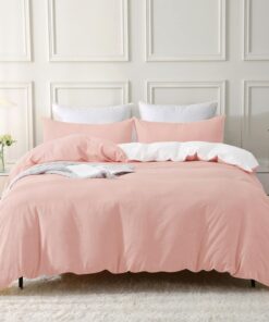 Soulful 240x260 Baumwoll Bettbezüge Rosa für Erwachsene im SchlafzimmerComfort und Schönheit