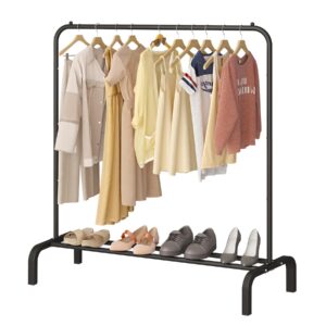 JIUYOTREE Hochwertiger Metallkleiderständer für Schlafzimmer und Garderobe, robust mit unterem Gestell für Mäntel und Rö