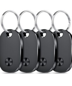 Smart Air Tracker 4er Pack + Bluetooth Key Finder + Austauschbarer Akku Kompatibel mit Apple "Wo ist?" APP iOS Nur