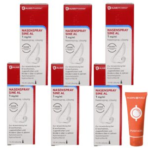 Pharma Perle NASENSPRAY AL sine I Abschwellendes Schnupfenspray OHNE KONSERVIERUNGSMITTEL 6x 15ml I Xylometazolin I Give