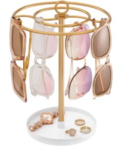 ProCase 360 Drehbar Brillenständer für mehrere Brillen - Brillenaufbewahrung bei Sonnenbrillen Haltern - Gold