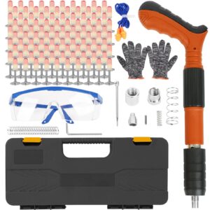 Mini Nagelpistole aus Stahl für Fachleute, Elektromantuelle Nagelpistole mit Einstellbarer Leistung, ideal für Wandarbei