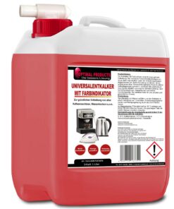 Optimal Products Universalentkalker 5L Farbindikator | für Kaffeemaschinen und Vollautomaten | Kraftvolle ENTKALKUNG uni