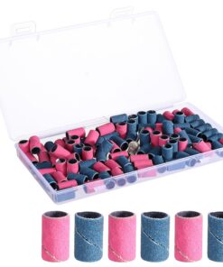 Nagelfräser Schleifkappen 100 Stück 180#240# Nagelfräser Schleifbaender für Maniküre und Pediküre