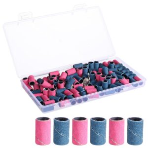 Nagelfräser Schleifkappen 100 Stück 180#240# Nagelfräser Schleifbaender für Maniküre und Pediküre