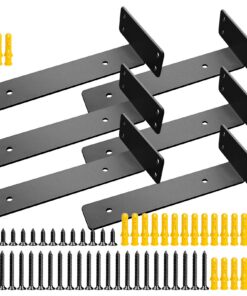 ZHIYUQL® Stark Tragende Schwebend Regalhalterung (Schwarz) - 75KG Tragkraft für Schwerlast | ZHIYUQL® Unsichtbar Metall