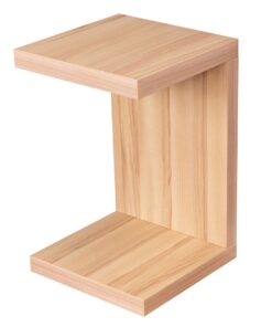 Levandeo Coco Kernbuche Beistelltisch 32x32cm, 50cm hoch, fest verleimt, Holz, Couchtisch, Sofatisch