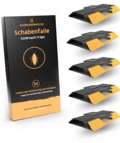 Panteer ® SCHÄDLINGSMEISTER Schabenfalle - Kakerlaken bekämpfen - Für Hausbesitzer - In der Küche effektiv - 15 Stück in