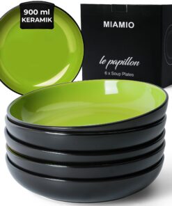 MIAMIO 900 ml Geschirrset - Le Papillon Kollektion, große Bowl für Suppe & Porridge - perfekt für Family &.startsWith("M