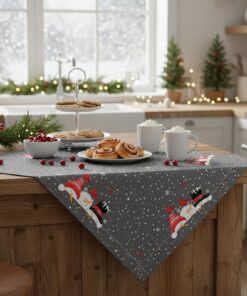 KAMACA Mitteldecke filigrанne Stickerei 85x85 cm frรche Küche & Esstisch pfгеleicht farbecht Weihnachts-Eyecatcher für W