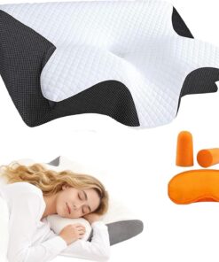 Seladi Airflow Pro Ergonomisches Kissen für Seitenschläfer mit konturierter Nackenunterstützung (Grau)