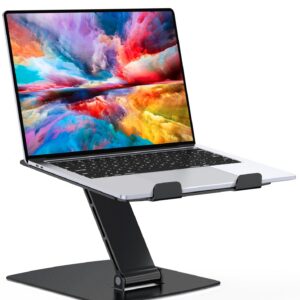 Ergonomischer Glanceh Laptop Ständer Höhenverstellbar für Schreibtisch undNotebook Tragbar, Faltbarer Bücherständer Alum