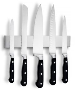 LARHN Magnetleiste Messer aus Edelstahl - Edelstahlodus - Für Küchenprofi - Immer zur Hand - 30 cm - Magnetischer Messer