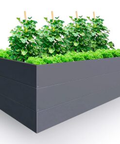 Hochbeet Metall 200x100x63 cm – Ideal für Kräuterbauer in der Garage – Rostfreies Verdoppelter Maulwurfnetz – Großes Gar