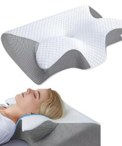 Seladi Airflow Pro Schlafapnoe Kissen - Orthopädische Nackenunterstützung gegen Schnarchen & Apnoe - Waschbar Grau