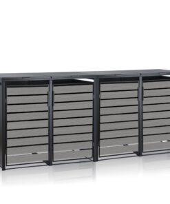 Zelsius Mülltonnenbox 4 Tonnen | 120-240 Liter | Anthrazit RAL 7016 | Für Haushalte | Outdoor und Indoor | Dauerhaft und