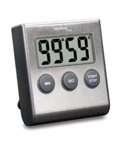 Technoline KT200 Digitaler Kurzzeitwecker Edelstahl Küchenuhr Eieruhr Silber 6,4 x 1,8 x 7 cm