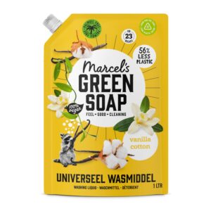 Marcel's Green Soap Universalwaschmittel Nachfüllpack Vanille & Baumwolle - vegan, palmölfrei, mikroplastikfrei - 1 L Re