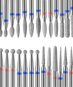 30pcs Diamant Nagelfräser Bit, Depvko 3/32 Zoll Nagelhautbohrer für Acryl-Gel-Nägel Maniküre Pediküre-Entferner-Werkzeug