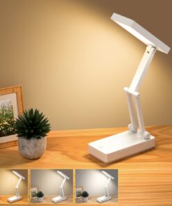 Suright LED Tischlampe Kabellos Akku Lampe, Dimmbare Tischleuchte mit 3 Lichtmodi für Schlafzimmer, Lesen und Lernen, Au